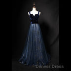 Elegant Long Lace Up Velvet Tulle Prom Dresses Modest Prom Gown