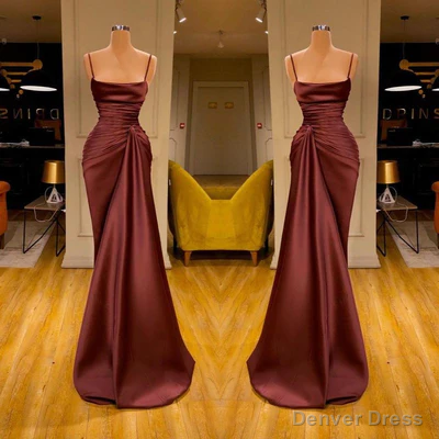 Modern Spaghetti Straps  Sleeveless Mermaid Prom Dress