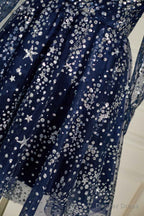Dark Navy Sequined Long Sleeves A Line Homecoming Dresses