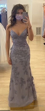 Stunning Spaghett Straps Mermaid Prom Dresses Straps With Lace 22th Birthday Outfit