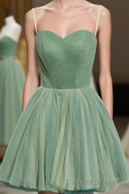 Cute Sweet Neck Short Prom Dresses, Mini Dresses