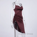 New Satin Green Prom Dress Spaghetti Strap Prom Dresses