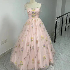 Luksus blomsterbroderi lang lyserød prom aften kjoler kvinder sommerfest formelle lejligheder reception kjole