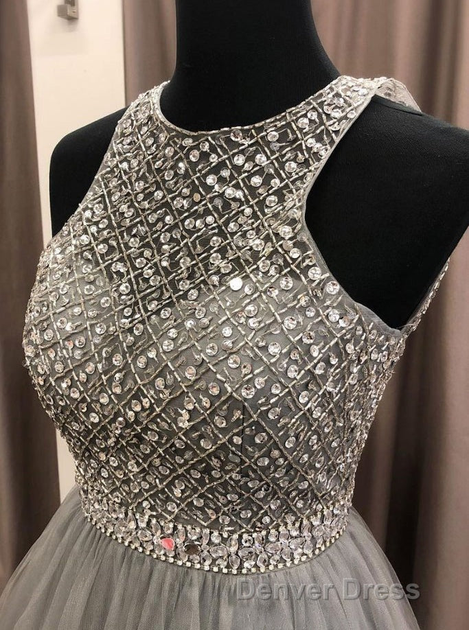 Gorgeous c A Line Scoop Beaded Long Prom Dresses Prom Gown