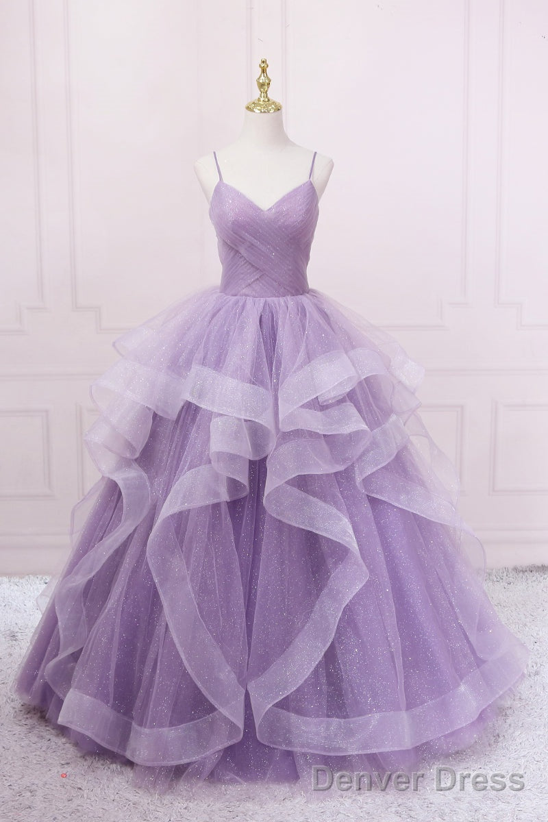 Lavender Ruffles Short A-line Party Dress Main image
