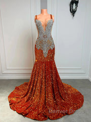 Gorgeous Long Dresses Luxury Black Girls Prom Party Formal Gowns