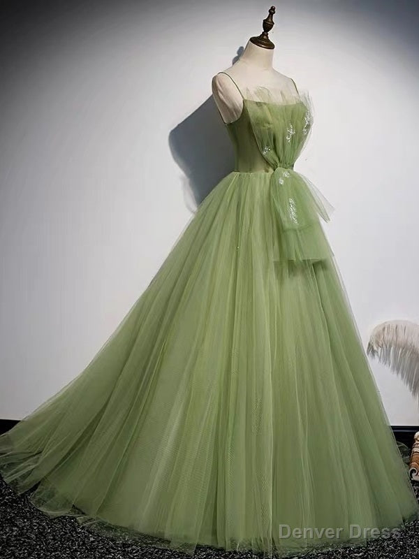 Tulle Sage Green Prom Dress Formal Ball Gown Main image