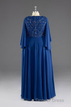 A-line V-Neck Short Sleeves Chiffon Mother of The Bride Dresses