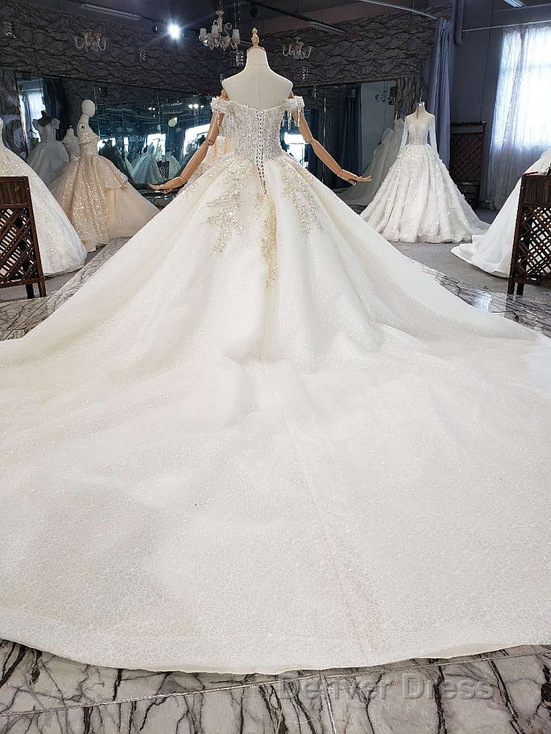 New Arrival Long Off The Shoulder Ball Gowns Lace Wedding Dresses