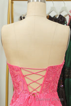 Purple Lace Tight Short Hoco Dresses