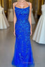 Royal Blue Mermaid Prom Dresses with Appliques