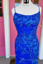 Royal Blue Mermaid Prom Dresses with Appliques