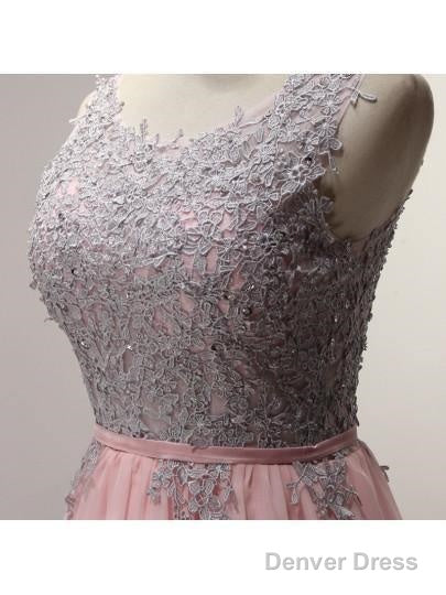 A Line Appliques Ribbons Scoop Knee Length Homecoming Dresses