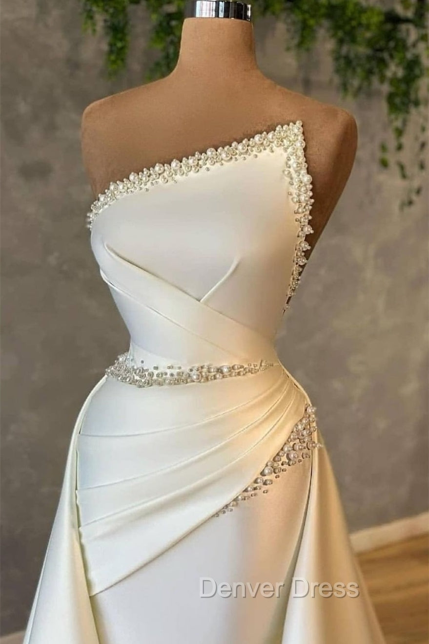 A-line Asymmetrical Beaded Floor-length Open Back Sleeveless Prom Dresses Secondary image