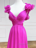 A Line Backless Long Prom Dress, Red Long Prom Dresses