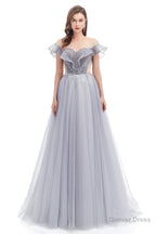 A Line Beads Mermaid Prom Dresses Slit Beading