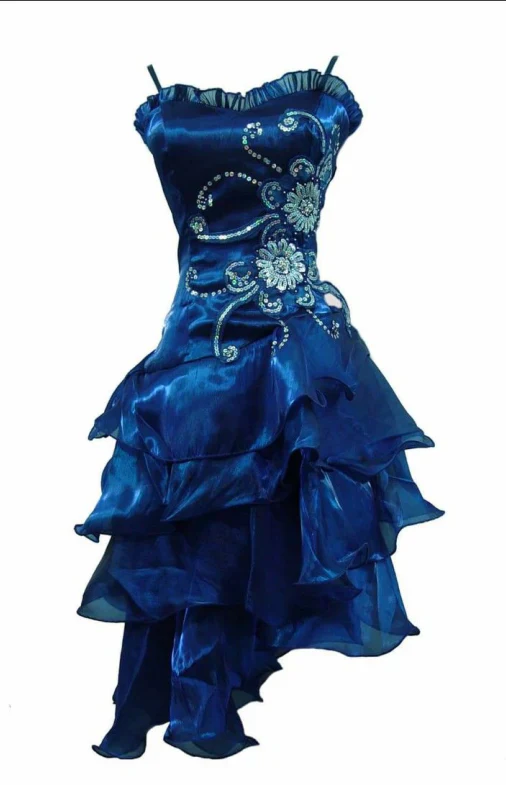A Line Black Ruffle Short Prom Dress Homecoming Dresses