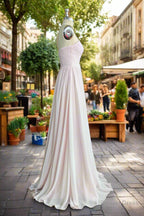 A Line Chiffon Gowns Sweetheart Strapless Ruffles Long Bridesmaid Dresses