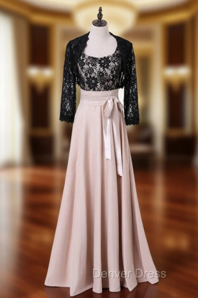 A Line Chiffon Lace Champagne Mother Of The Bride Dresses With Jacket Main image