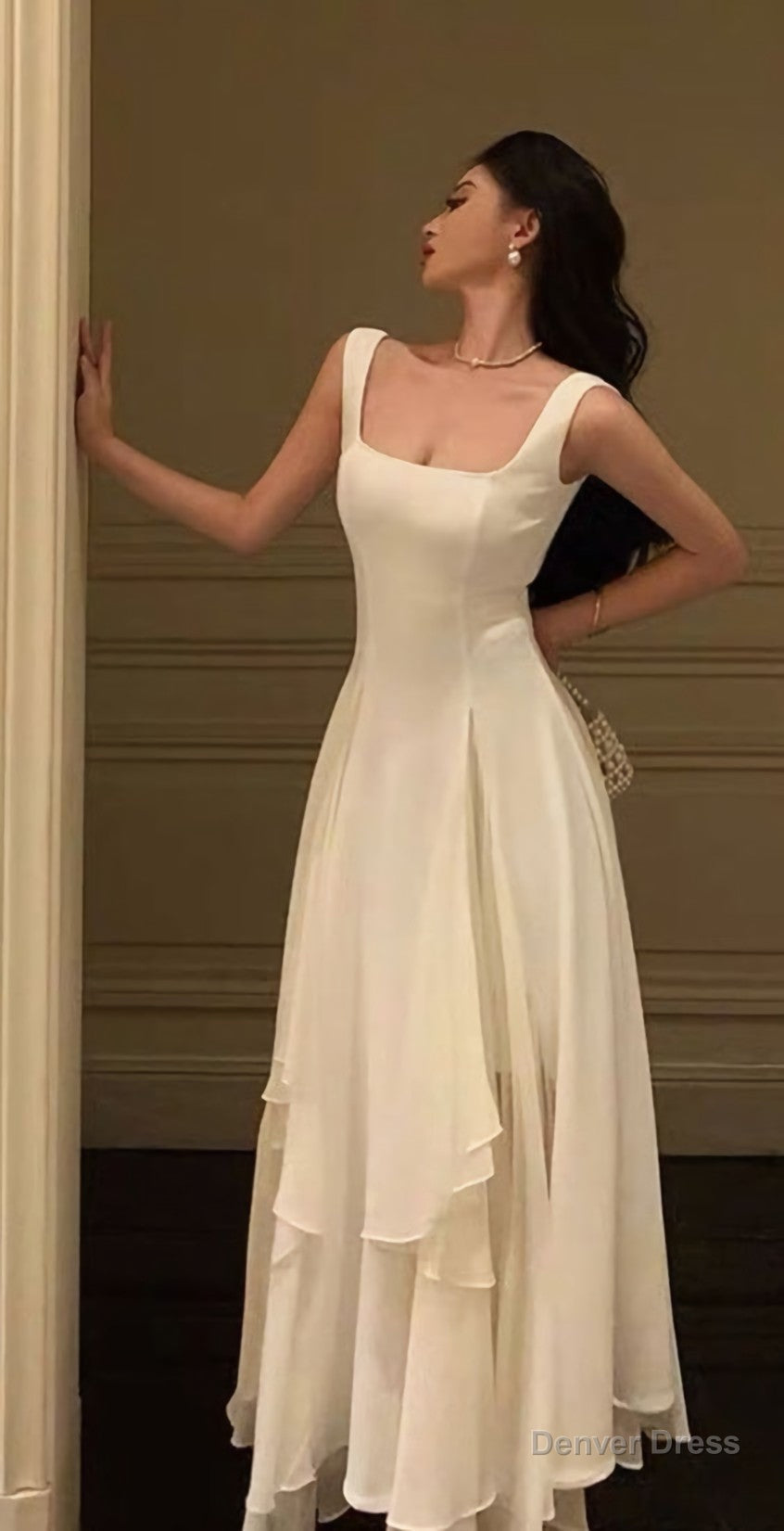 A Line Chiffon Prom Dress,Long Prom Dress,Prom Dresses