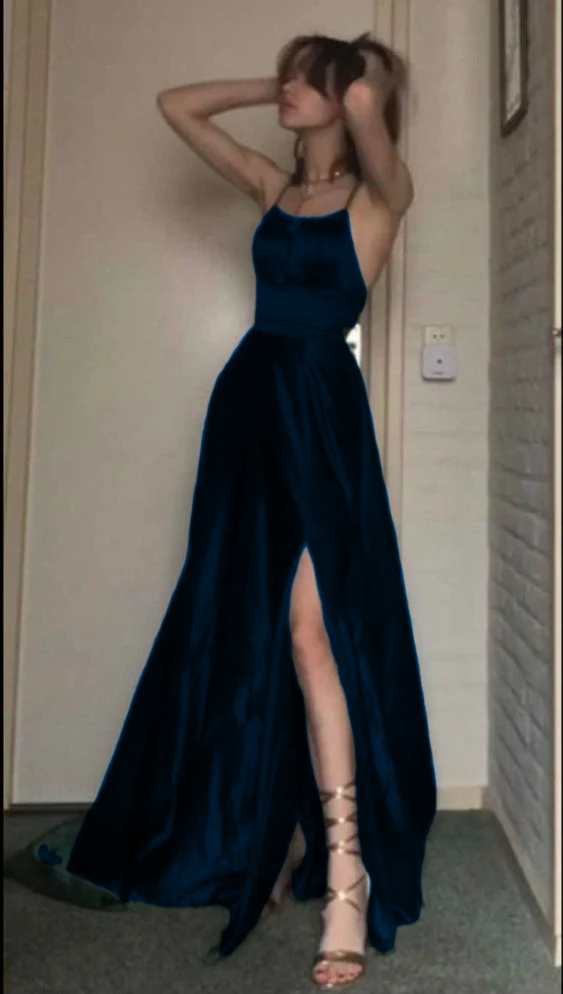 A Line Dark Green Long Prom Dress, Prom Dresses Secondary image