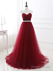 A-Line Elegant Quinceanera Prom ValentineS Day Dress Strapless Sleeveless Chapel Train Satin With Crystals