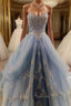 A Line Floor Length Lace Prom Dress, Sweetheart Prom Dress, Charming Prom Dresses