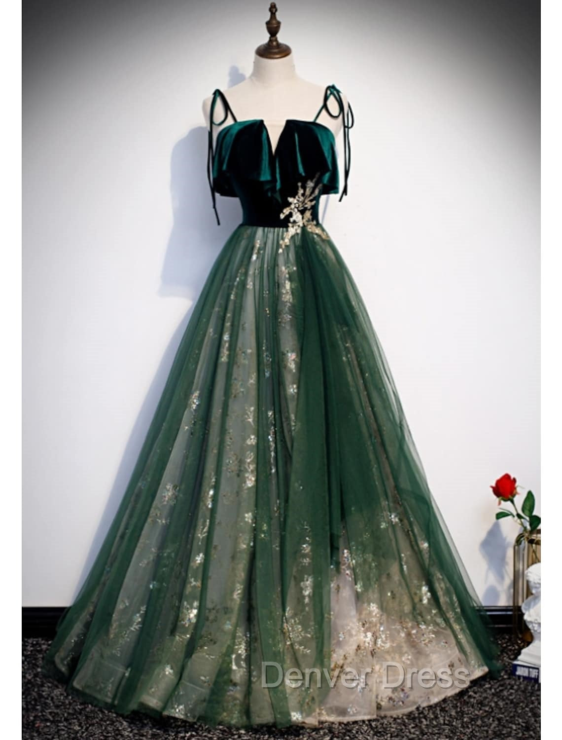 A Line Glittering Engagement Prom Dresses Strap Sleeveless Floor Length With Sequin