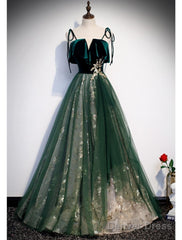 A-Line Glittering Engagement Formal Evening Dress Strap Sleeveless Floor Length With Sequin