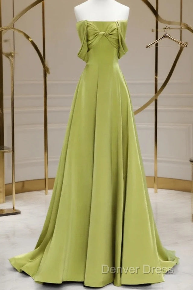 A Line Green Long Prom Dress Prom Dress, Green Floor Length Prom Dresses Main image