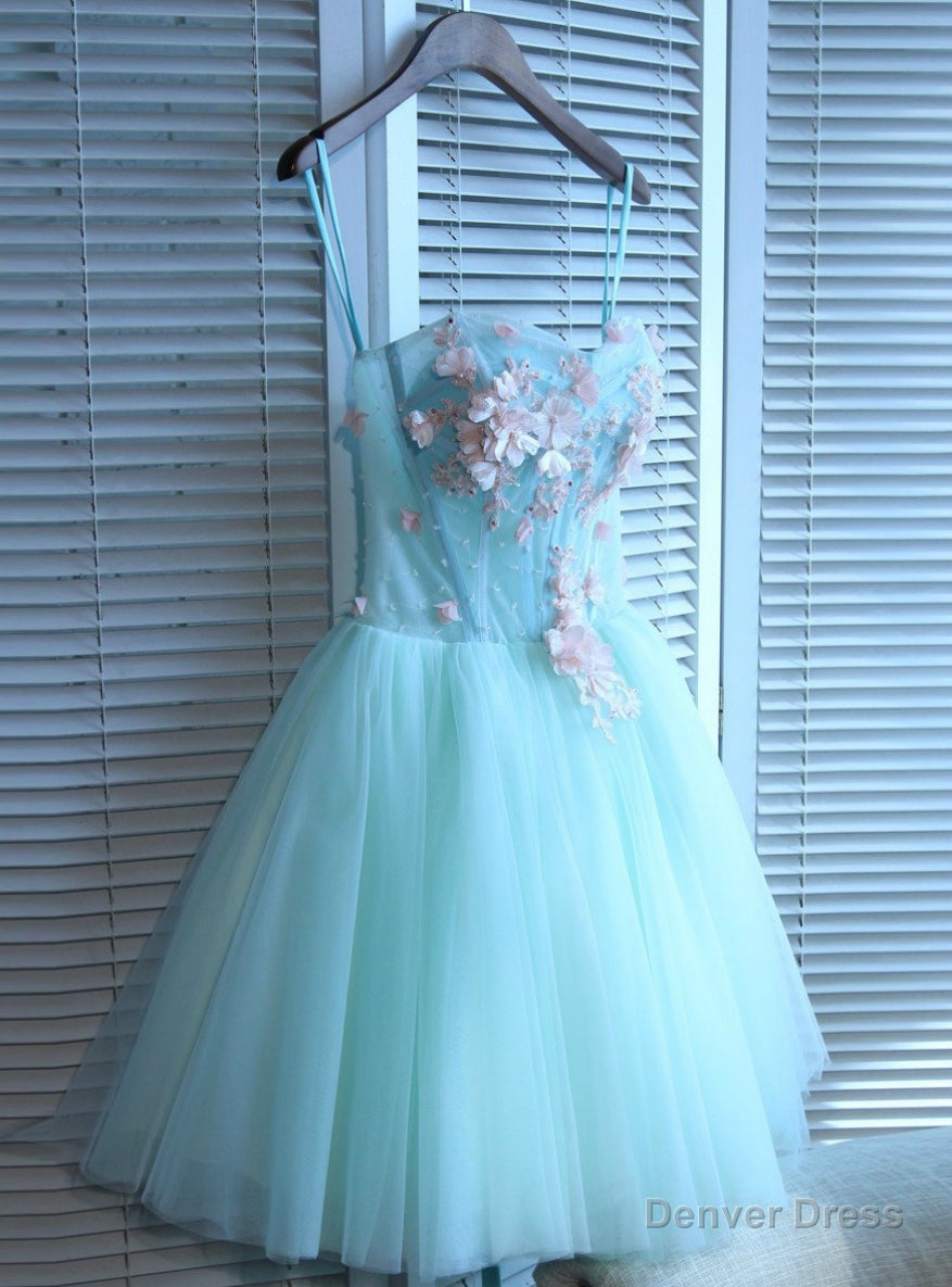 A Line Homecoming Dress Short Mini Blue Sweetheart Homecoming Dresses Main image