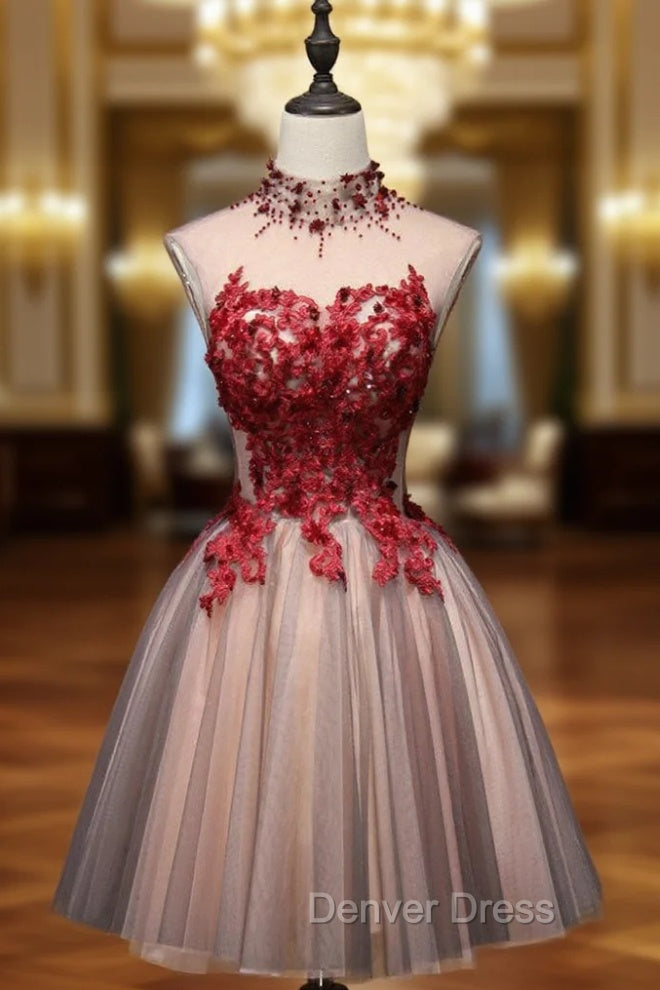 A Line Homecoming Dress Short Mini Prom Dress Juniors Homecoming Dresses Main image