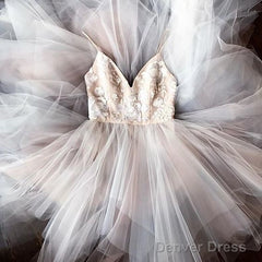 A Line Lace Prom Dresses