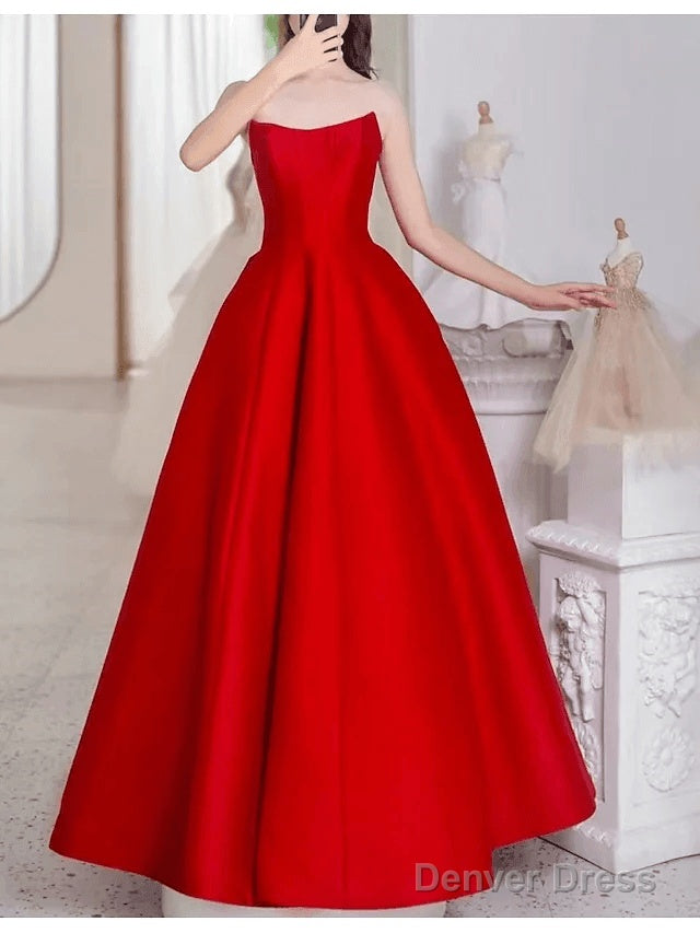 A-Line Minimalist Princess Wedding Guest Prom Dress Shirt Collar Short Sleeve Floor Length Satin With Solid Splicing Secondary image