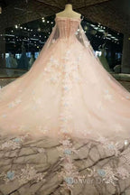 A Line On & Off Shoulder Dresses | V Neck Floor Length Lace Gown Girls Wear Prom Dresses