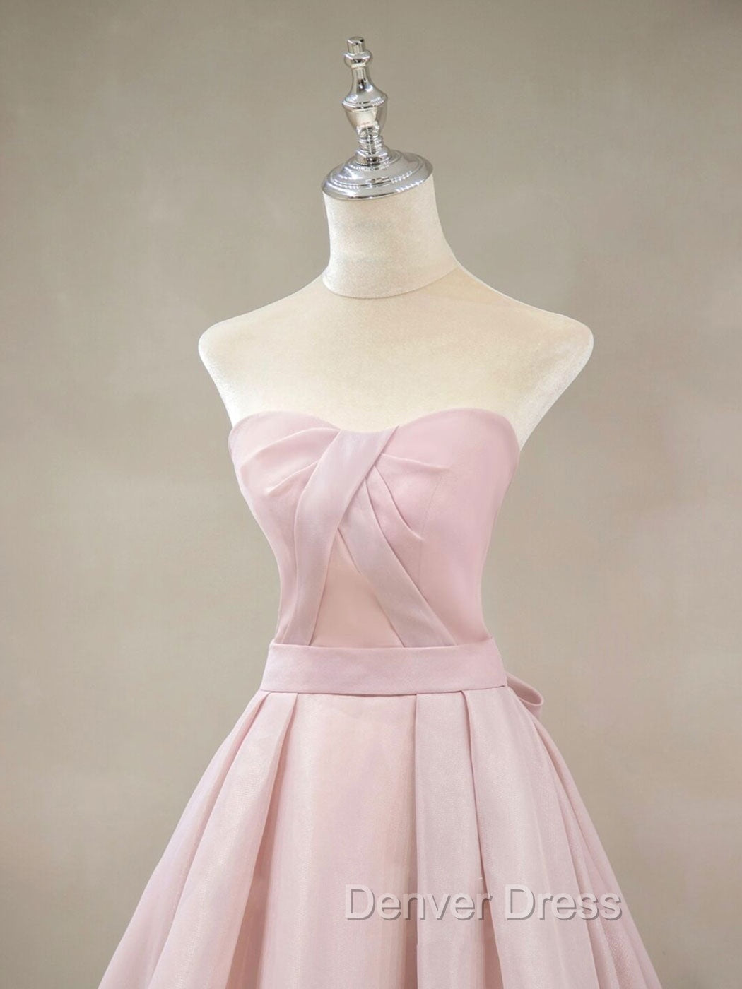 A Line Pink Long Prom Dress, Prom Pink Bridesmaid Dresses