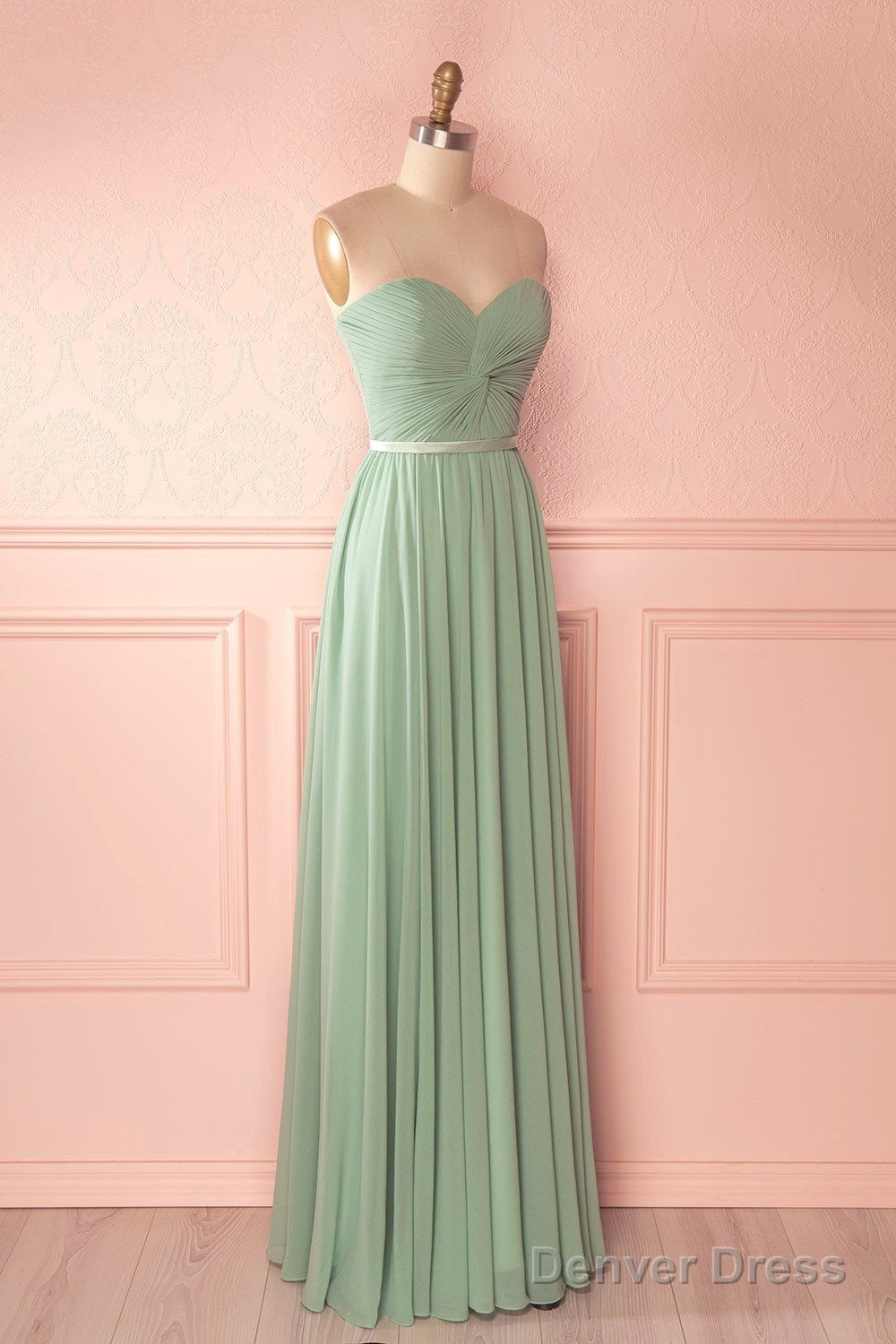 A Line Chiffon Sweetheart Bridesmaids Dresses Secondary image