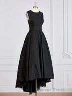 A Line Scoop Asymmetrical Lace Mother of the Bride Dresses With Applique