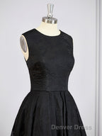A Line Scoop Asymmetrical Lace Mother of the Bride Dresses With Applique