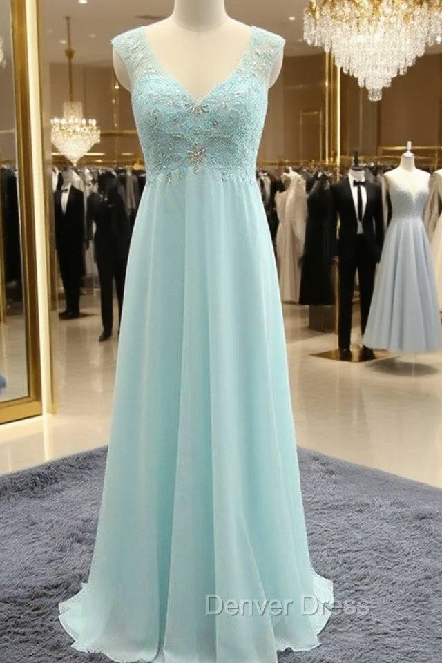 A Line Sleeveless Sweetheart Floor Length Beading Chiffon Bridesmaid Dresses Main image