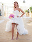 A Line Sweetheart Asymmetrical Organza Wedding Dresses