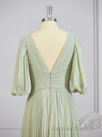 A-Line/Princess V-neck Floor-Length Chiffon Mother of the Bride Dresses