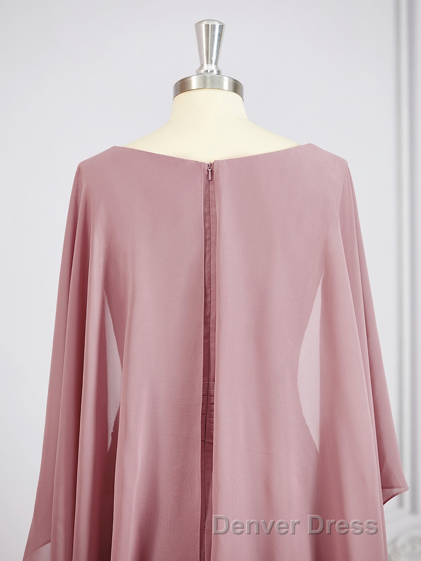 A Line V Neck Floor Length Chiffon Mother of the Bride Dresses