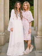 A Line V Neck Sweep Train Chiffon Wedding Dresses With Belt Sash