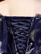 A-Line Prom Dresses Elegant Dress Wedding Guest Party Wear Floor Length Short Sleeve Off Shoulder Tulle With Embroidery Tiered Dress To Impress