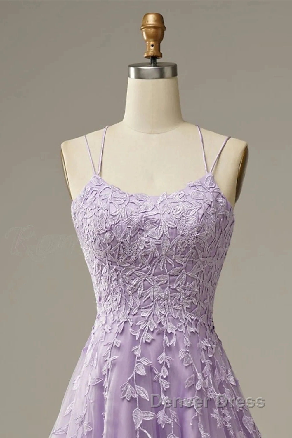 A-Line Prom Dresses Floral Dresses Formal Sleeveless Strap Tulle With Appliques