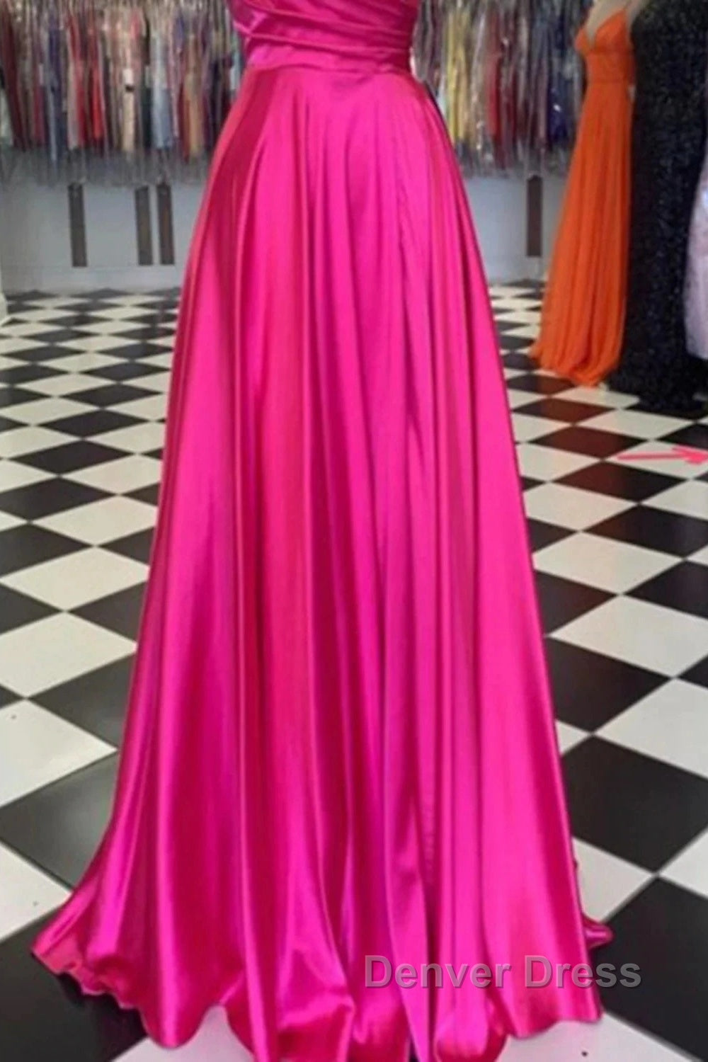 A Line Prom Dress Sexy Dress Prom Floor Length Sleeveless Spaghetti Strap Bridesmaid Dresses Charmeuse With Slit