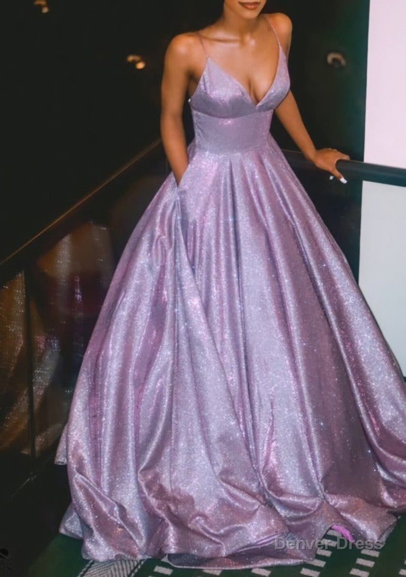 A Line Prom Dresses ,purple fashion Gowns