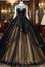 A Line Round Neck Tulle Long Prom Dress, Elegant Prom Dresses