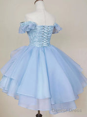 A-Line Short Pink /Blue Homecoming Dress